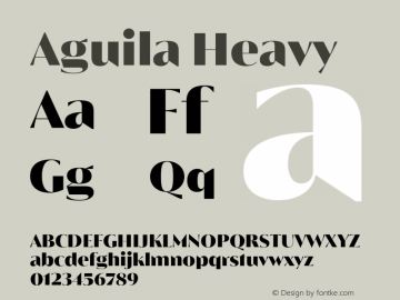 Aguila Heavy Version 1.000;hotconv 1.0.109;makeotfexe 2.5.65596图片样张