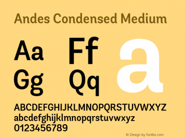 AndesCondensedMedium 1.000图片样张