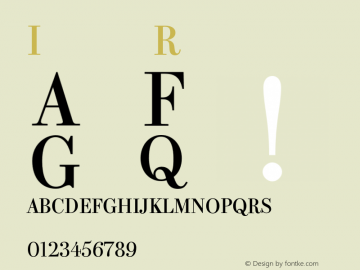 Ironbridge Roman 001.000 Font Sample