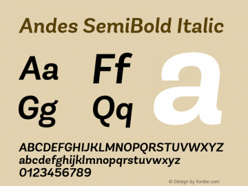 AndesSemiBold-Italic 1.000图片样张