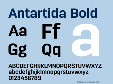 Antartida-Bold Version 1.000图片样张