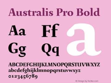 AustralisProBold 1.000图片样张