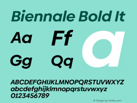 Biennale Bold It Version 1.001;hotconv 1.0.109;makeotfexe 2.5.65596图片样张