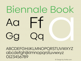 Biennale Book Version 1.001;hotconv 1.0.109;makeotfexe 2.5.65596图片样张