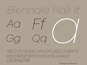 Biennale Hair It Version 1.001;hotconv 1.0.109;makeotfexe 2.5.65596图片样张