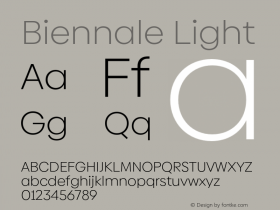 Biennale Light Version 1.001;hotconv 1.0.109;makeotfexe 2.5.65596图片样张