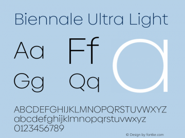 Biennale Ultra Light Version 1.001;hotconv 1.0.109;makeotfexe 2.5.65596图片样张