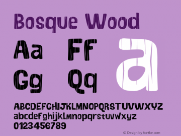 Bosque-Wood Version 1.000;PS 001.000;hotconv 1.0.88;makeotf.lib2.5.64775图片样张