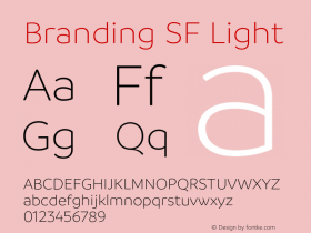 Branding SF Light Version 1.000;hotconv 1.0.109;makeotfexe 2.5.65596图片样张