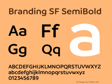 Branding SF SemiBold Version 1.000;hotconv 1.0.109;makeotfexe 2.5.65596图片样张