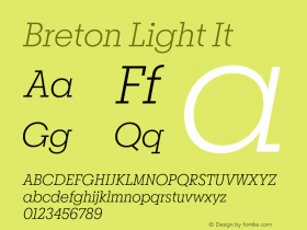 Breton Light It Version 1.001;PS 001.001;hotconv 1.0.88;makeotf.lib2.5.64775图片样张