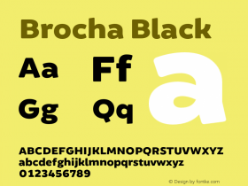 Brocha-Black Version 1.000;PS 001.000;hotconv 1.0.88;makeotf.lib2.5.64775图片样张
