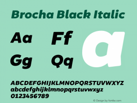 Brocha-BlackItalic Version 1.000;PS 001.000;hotconv 1.0.88;makeotf.lib2.5.64775图片样张