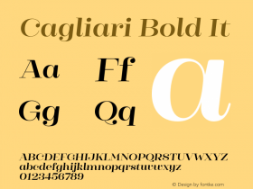 Cagliari Bold It Version 1.000;PS 001.000;hotconv 1.0.88;makeotf.lib2.5.64775图片样张