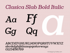 ClasicaSlabBold-Italic 1.000图片样张