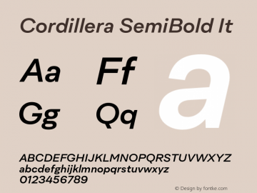 Cordillera SemiBold It Version 1.000;Glyphs 3.1.2 (3151)图片样张