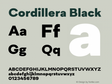 Cordillera Black Version 1.000;Glyphs 3.1.2 (3151)图片样张