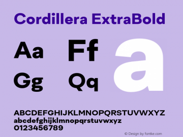 Cordillera ExtraBold Version 1.000;Glyphs 3.1.2 (3151)图片样张