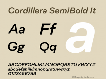 Cordillera SemiBold It Version 1.000;Glyphs 3.1.2 (3151)图片样张