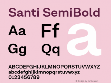 Santi SemiBold Version 2.000;Glyphs 3.1.2 (3151)图片样张