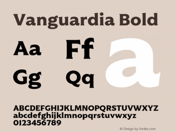 Vanguardia Bold Version 1.000;Glyphs 3.2 (3213)图片样张
