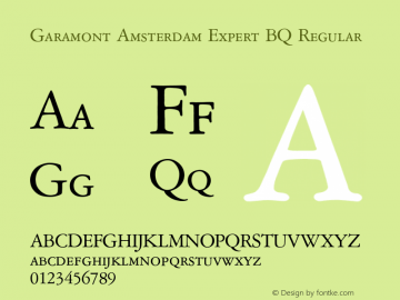 Garamont Amsterdam Expert BQ Regular 001.000图片样张