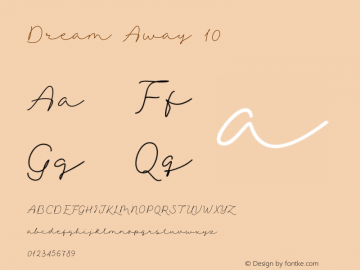 Dream Away 10 Version 1.000;Glyphs 3.1.1 (3134)图片样张
