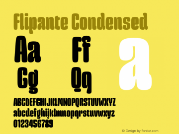 Flipante Condensed Version 2.000;Glyphs 3.2 (3187)图片样张