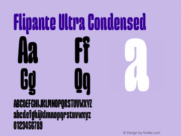 Flipante Ultra Condensed Version 2.000;Glyphs 3.2 (3187)图片样张
