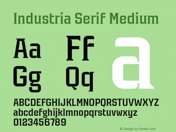 Industria Serif Medium Version 1.000;FEAKit 1.0图片样张