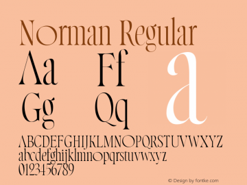 Norman Version 1.100;Glyphs 3.2 (3178)图片样张