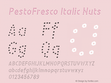 PestoFresco Italic Nuts Version 1.000;hotconv 1.0.109;makeotfexe 2.5.65596图片样张