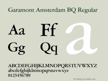 Garamont Amsterdam BQ Regular 001.000图片样张