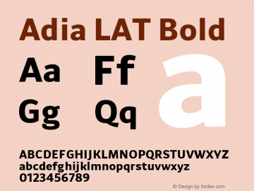 Adia LAT Bold Version 1.000图片样张