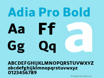 Adia Pro Bold Version 1.000图片样张
