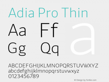Adia Pro Thin Version 1.000图片样张