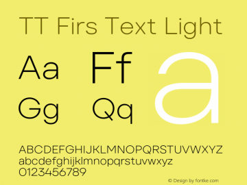 TT Firs Text Light Version 1.000.03072023图片样张