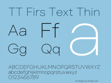 TT Firs Text Thin Version 1.000.03072023图片样张