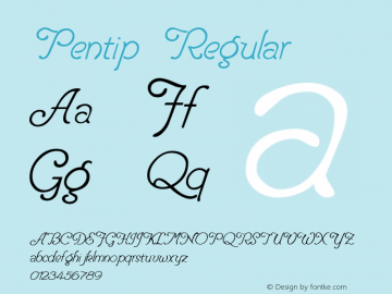 Pentip Regular Media Graphics International: Publisher's Paradise (TM) October 1994 Font Sample