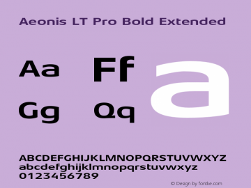 Aeonis LT Pro Bold Extended Version 1.100图片样张