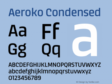 Aeroko Condensed Version 1.00图片样张