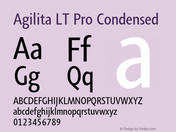 AgilitaLTPro-Condensed Version 1.01图片样张