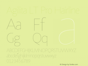AgilitaLTPro-Hairline Version 1.01图片样张