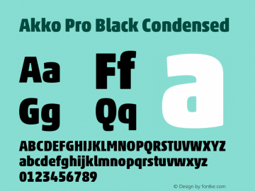 Akko Pro Black Condensed Version 1.00图片样张