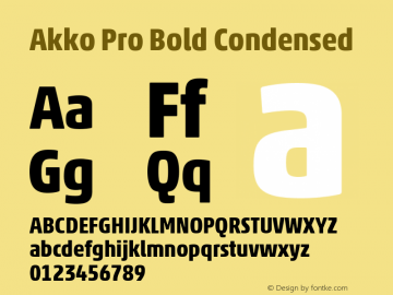 Akko Pro Bold Condensed Version 1.00图片样张