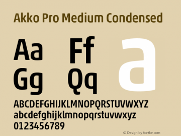 Akko Pro Medium Condensed Version 1.00图片样张