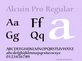 AlcuinPro-Regular Version 1.00图片样张