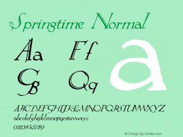 Springtime Normal 001.001 Font Sample