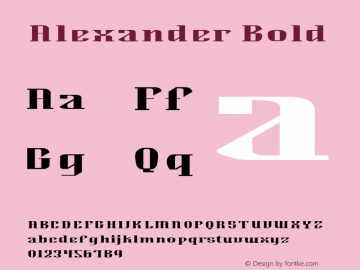 Alexander Bold Version 1.00图片样张