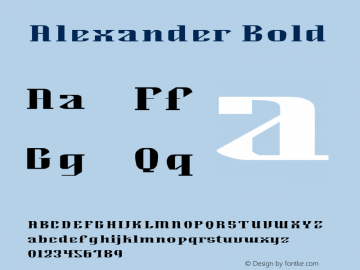 Alexander Bold Version 1.00图片样张